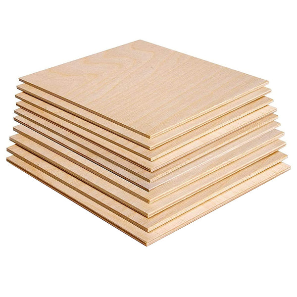 Unfinished Wood Blank Pieces for DIY Crafts Engraving Painting Cutting (10PCS)